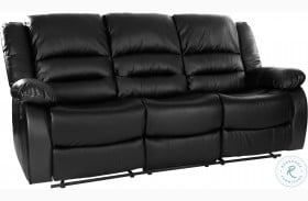 Jarita Black Double Reclining Sofa