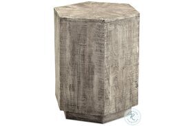 Giles Distressed Gray End Table