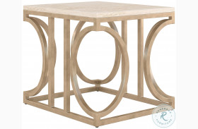 Intersect Beige And Gold End Table