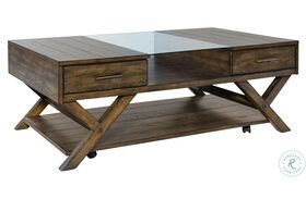 Lennox Weathered Chestnut Display Cocktail Table