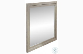 Belmar Washed Taupe And Silver Champagne Landscape Mirror