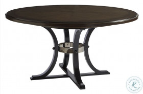 Brentwood Ebony And Onyx Black Layton Round Dining Table By Barclay Butera