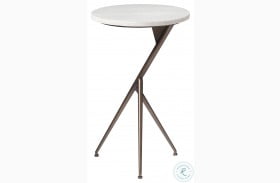 Curated Oslo Honed Stone Round End Table
