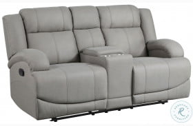 Camryn Gray Double Reclining Console Loveseat