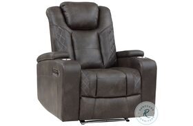 Tabor Brownish Gray Power Recliner With Power Headrest
