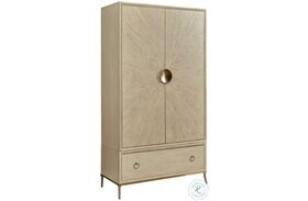 Lenox Astral Alabaster And Brassy Champagne Armoire