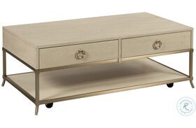 Lenox Westgate Alabaster And Brassy Champagne Coffee Table