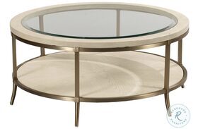 Lenox Monaco Alabaster And Brassy Champagne Coffee Table