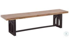 Cassius Gateway Natural And Nightshade Black Dining Bench