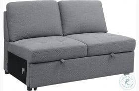 Solomon Gray Armless Loveseat With Pull Out Bed