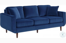 Rand Navy Velvet Sofa