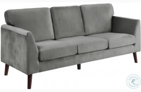 Tolley Gray Velvet Sofa