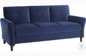 Dunleith Blue Velvet Sofa