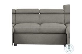 Berel Brown Armless Loveseat With Adjustable Headrests