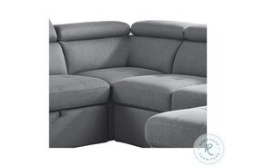 Berel Gray Corner Seat With Adjustable Headrests
