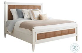 Laguna Linen White And Light Nutmeg Queen Strand Poster Bed by Barclay Butera