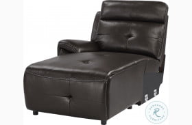 Avenue Dark Brown Push Back Recliner LAF Chaise