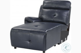 Avenue Navy LAF Push Back Recliner Chaise