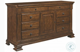 Portolone Truffle Eight Drawer Adjustable Shelf Dresser
