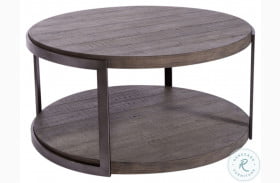 Modern View Gauntlet Gray Round Cocktail Table