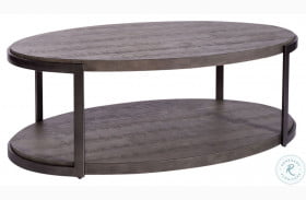 Modern View Gauntlet Gray Oval Cocktail Table