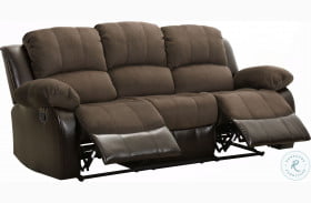 Cranley Dark Brown Double Reclining Sofa