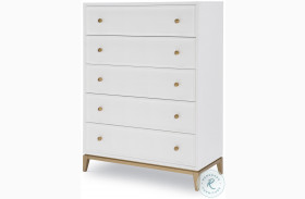 Chelsea White And Gold Drawer Chest by Rachael Ray
