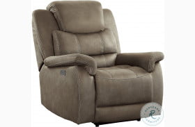 Shola Brown Power Reclining Chair With Power Headrest