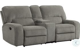Borneo Mocha Double Reclining Loveseat With Center Console