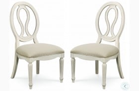 Summer Hill Cotton Pierced Back Side Chair Set of 2