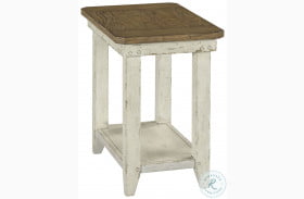 Chambers Medium Brown And Rustic Chalk Chairside Table