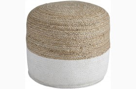 Sweed Valley Natural And White Pouf