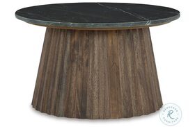 Ceilby Black And Warm Brown Accent Cocktail Table
