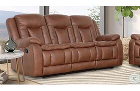 Morello Brown Power Reclining Sofa Power Headrest And Footrest