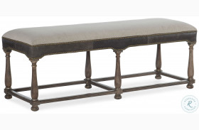 Woodlands Beige And Medium Tone Brownish Gray Bed Bench