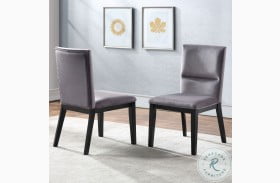 Amalie Gray Velvet Side Chair Set Of 2