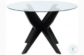 Amalie Black Round Dining Table