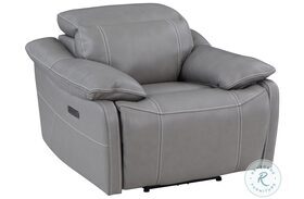 Alpine Gray Power Recliner with Power Headrest And Footrest