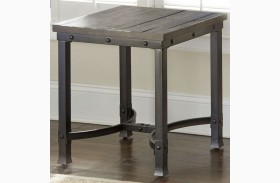 Ambrose Rustic Honey And Antiqued Ebony End Table