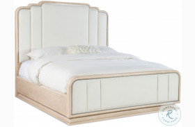 Nouveau Chic Sandstone Upholstered Panel Bed