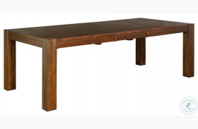 Anacortes Mahogany 90" Extendable Rectangular Leg Dining Table