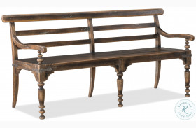 Hill Country Saddle Brown Helotes Dining Bench