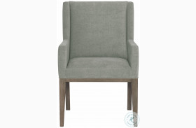 Linea Grey And Cerused Charcoal Upholstered Arm Chair