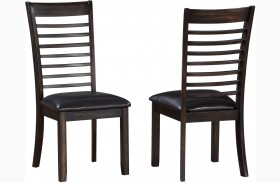 Ally Dark Brown Side Chair Set Of 2