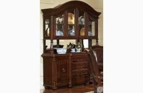 Antoinette Brown Cherry Buffet with Hutch