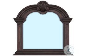 B00284-CM  Distressed Medium Oak Crown Mirror