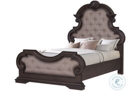B00284-5/0-UPH Distressed Upholstered Panel Bed