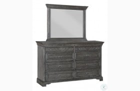 Timber Crossing Brushed Gray Dresser with Mirror