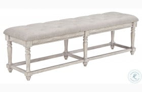 Barton Creek Off White Paint Bed Bench