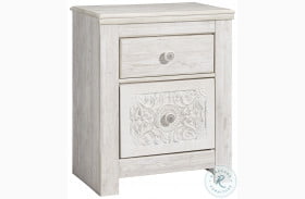 Paxberry Whitewash Two Drawer Nightstand
